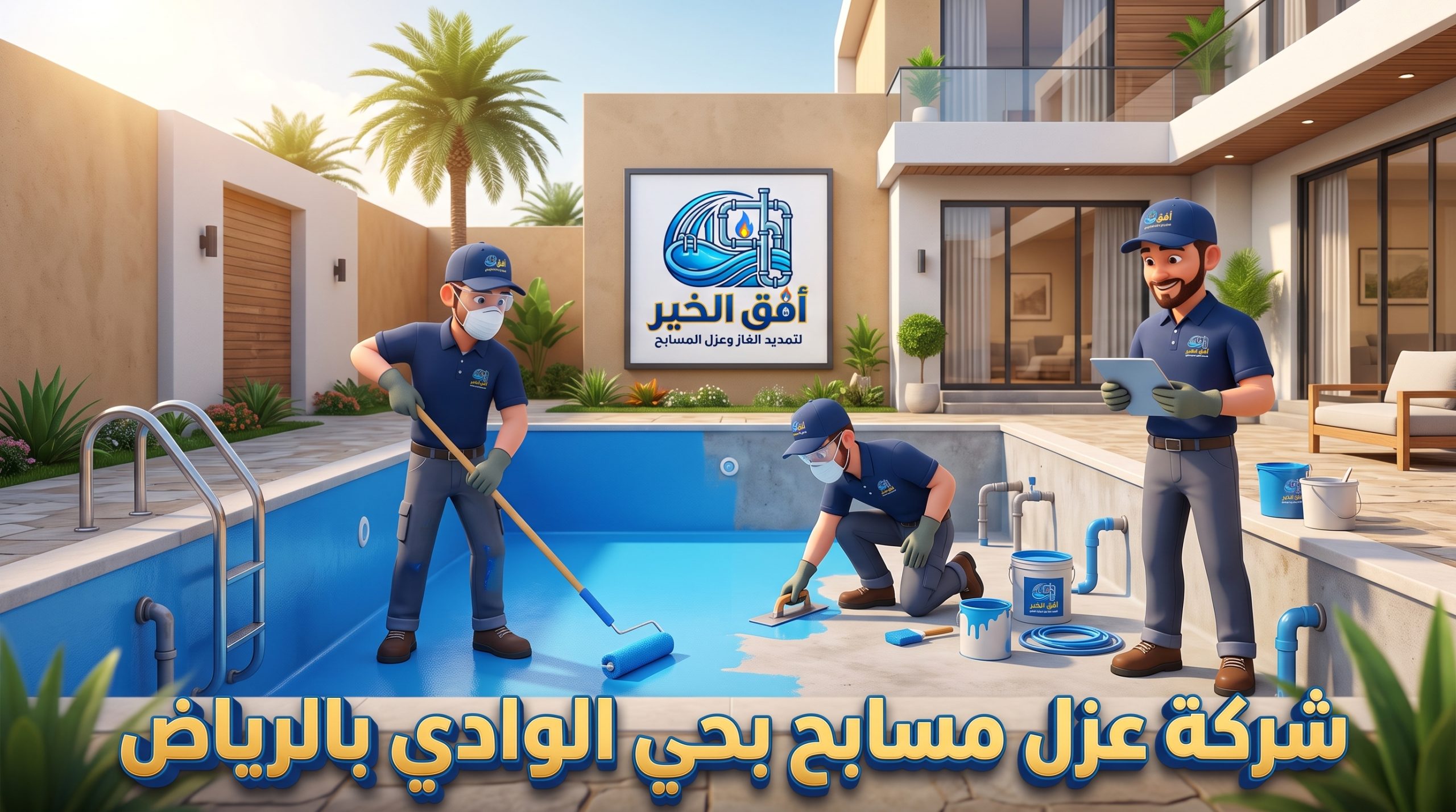 شركة عزل مسابح بحي الوادي بالرياض | 0533642545